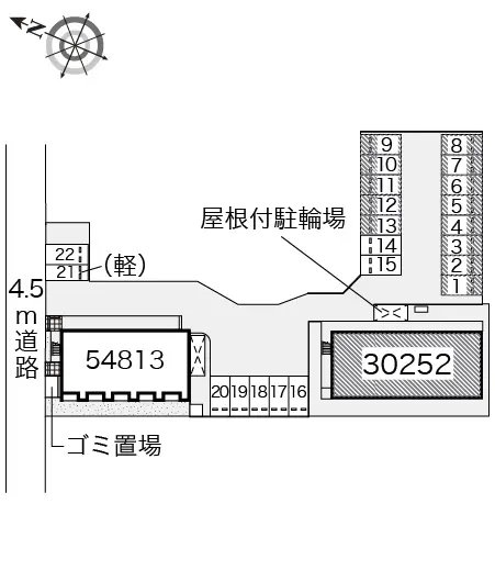 ★手数料０円★遠賀郡水巻町頃末南３丁目　月極駐車場（LP）